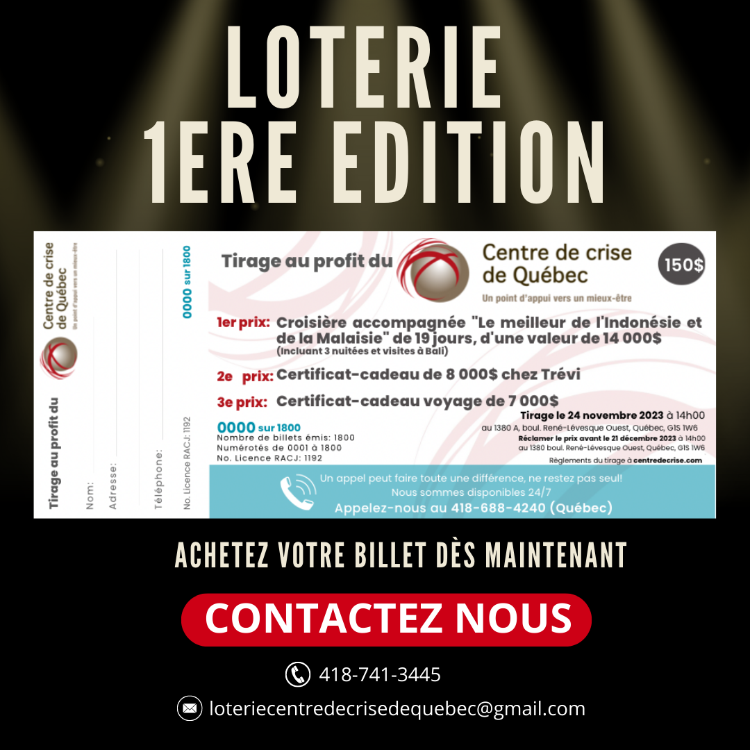 Loterie du Centre de crise de Québec 1ère édition
